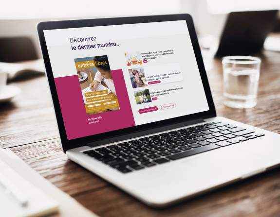 Un aperçu de l'accueil du nouveau site d'entrées libres, section dernier numéro