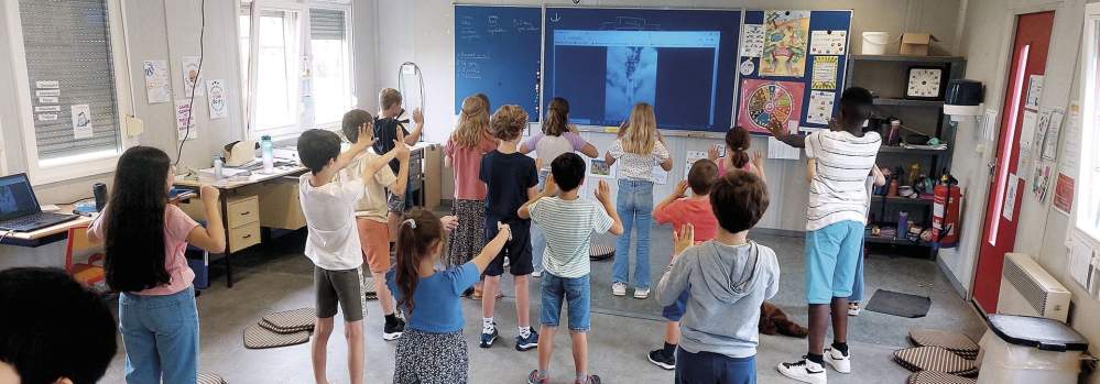 Une leçon en classe organisée par Madame Kestemont 
