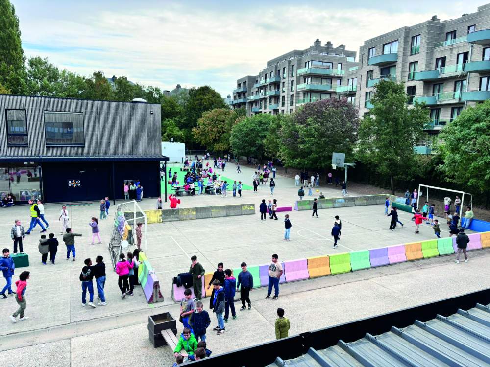 cour de récréation du Collège Don Bosco de Woluwe-Saint-Lambert