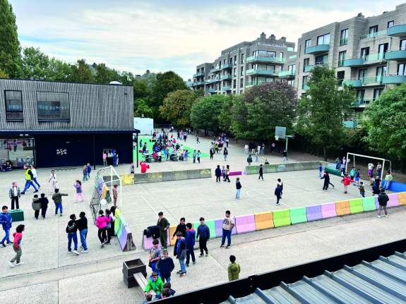 cour de récréation du Collège Don Bosco de Woluwe-Saint-Lambert