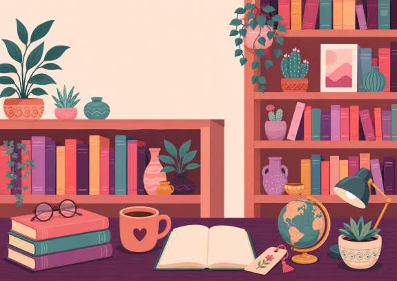 Bureau et bibliothèque