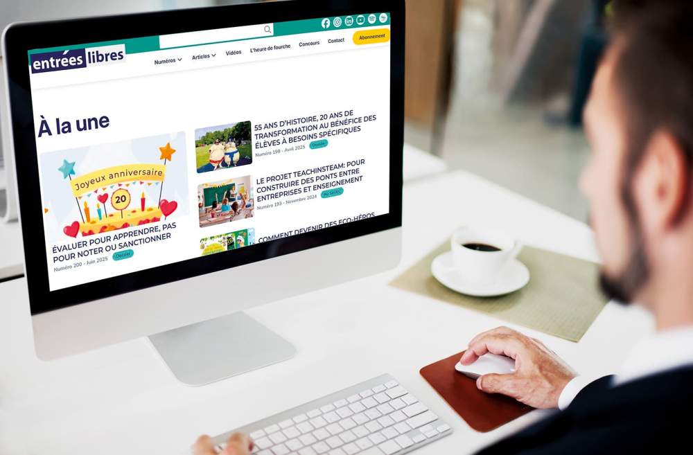 Un aperçu de l'accueil du nouveau site d'entrées libres